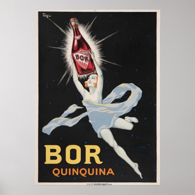 Poster 1924 🍾 Joseph-Charles Paris Bor Quinquina Wine (Frente)