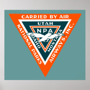 Pôster 1925 National Parks Airways