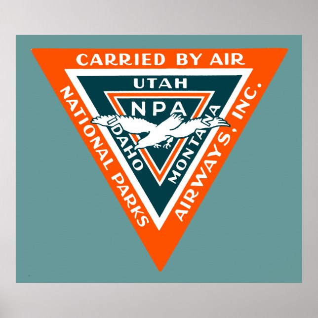 Pôster 1925 National Parks Airways (Frente)