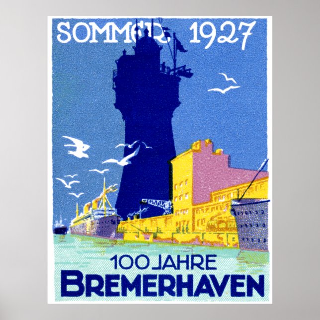 Poster 1927 Bremerhaven Germany (Frente)