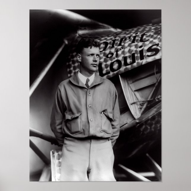 PÔSTER 1927 CHARLES LINDBERGH (Frente)