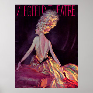 Poster 1927 Programa Teatro Ziegfeld cobrir art
