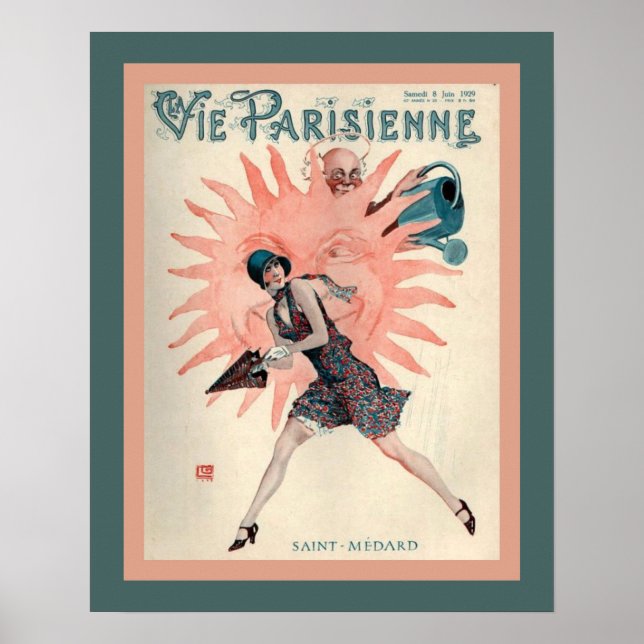 Poster 1929 Vie Pairsienne Art Deco (Frente)
