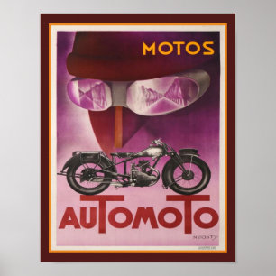 Poster 1930 Art Deco Automoto