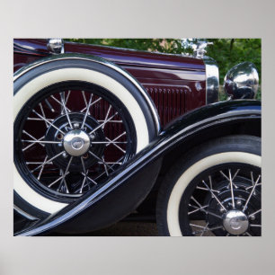 Pôster 1930 Ford A Carro Clássico