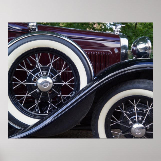 Pôster 1930 Ford A Carro Clássico (Frente)