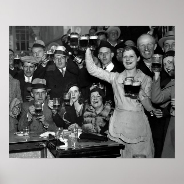 PÔSTER 1933 FIM DA CELEBRAÇÃO DA PROIBIÇÃO - CHICAGO (Frente)