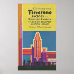 Poster 1933 International Exposition CHICAGO. Art Deco.<br><div class="desc">Esta é uma digitalização de uma página do programa oficial (guia) para a "Exposição Internacional do Século de Progresso" de 1933 em Chicago,  IL. Ilustração colorida e dinâmica do trabalho de arte durante a era da arte.</div>