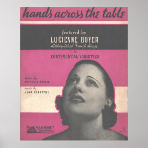 Poster 1934 Mãos na mesa