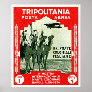 Pôster 1934 Tripolitânia 1 Carimbo