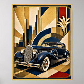 Poster 1935 Cadillac Art Déco