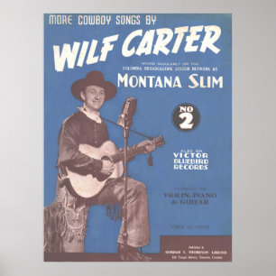 Poster 1936: Mais músicas de cowboy de Wilf Carter MONTAN