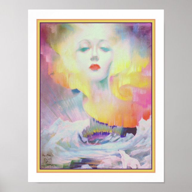Poster 1937 "Aurora Borealis" Art Deco (Frente)