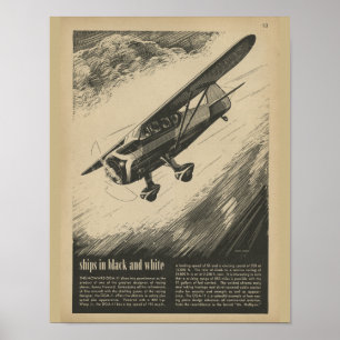 Pôster 1938 Avião de aviação Howard DGA-11 Art Impress