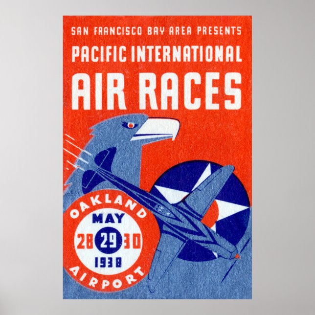 Poster 1938 Raças Aéreas Internacionais do Pacífico (Frente)