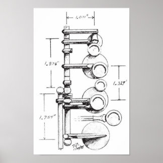 Poster 1939 Selmer Paris Balanced Action Saxofone