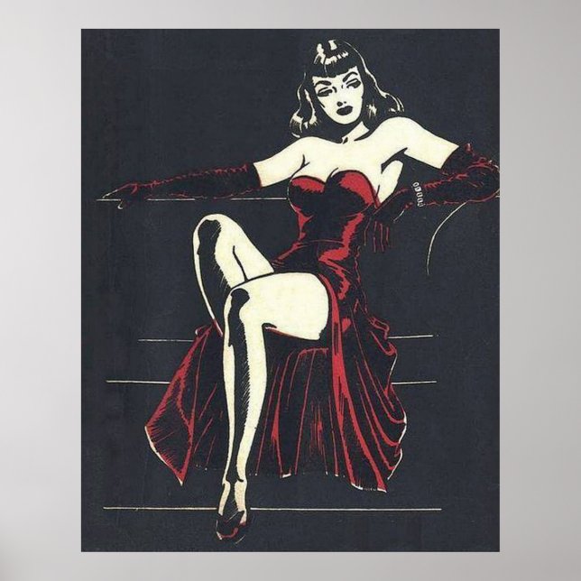 Poster 1940 femme fatale (Frente)