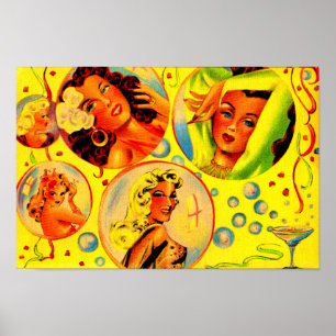 Pôster 1940s glamour girls