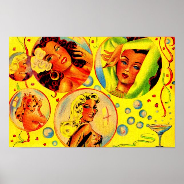 Pôster 1940s glamour girls (Frente)