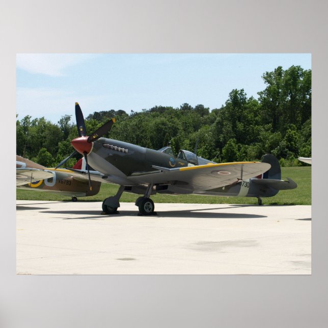 Pôster 1943 Supermarinho Spitfire Mk IXe. (Frente)