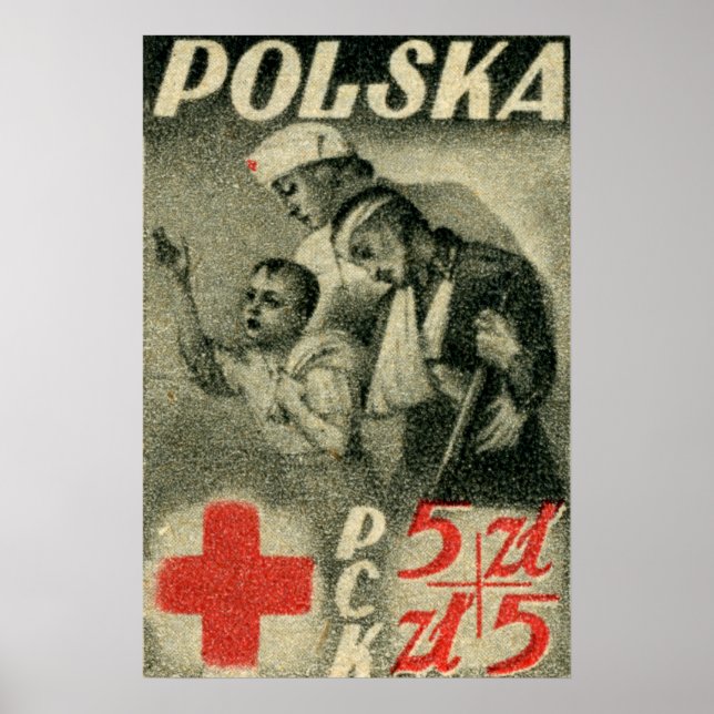 Pôster 1947 Polish Red Cross (Frente)