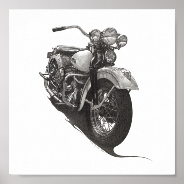 Poster 1948 Harley WL (Frente)