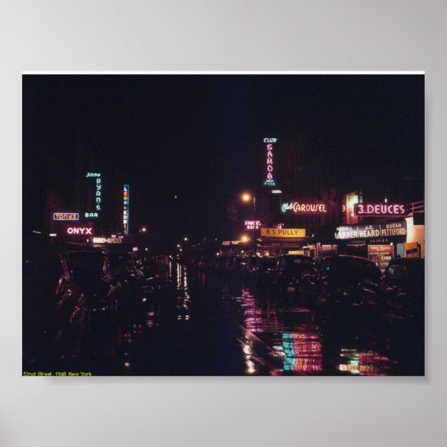 Pôster 1948, New York Street Life (52nd Street) (Frente)