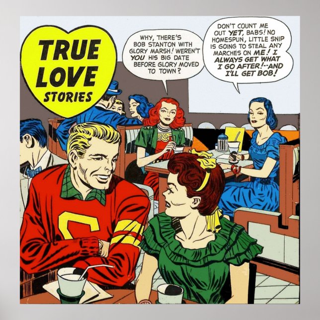 Poster 1948 Young Romance 4 Cover by Jack Kirby (Frente)