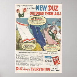 Poster 1949 Duz Laundry Detergent Ad
