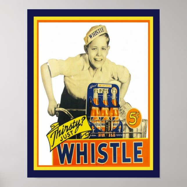 Poster 1950's Whistle Orange Soda Pop Advertisement (Frente)
