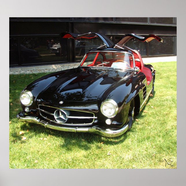 Pôster 1955 Mercedes Benz 300SL Gullwing (Frente)