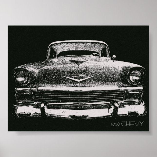 POSTER 1956 CHEVY SKETCH (Frente)