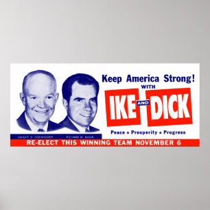 Poster 1956 voto Ike e pau