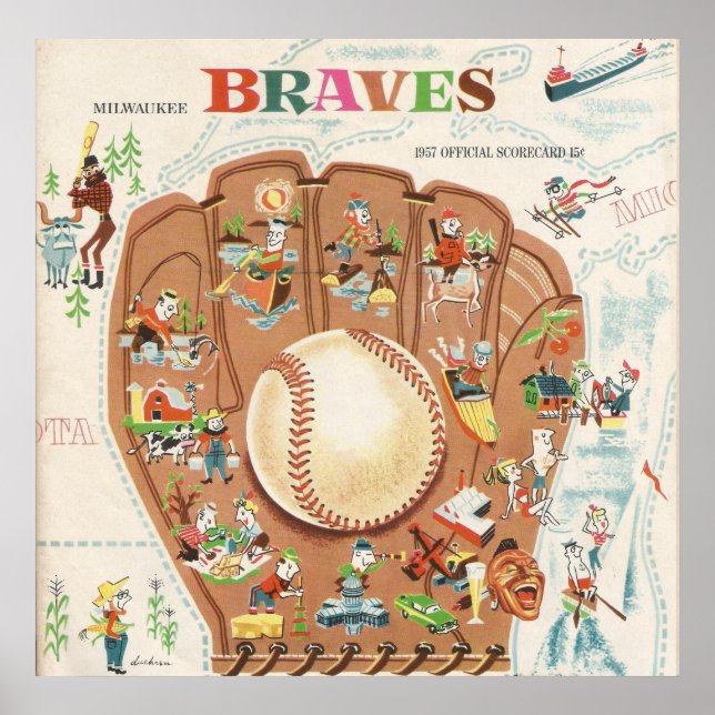 Poster 1957 Milwaukee Wisconsin Souvenir (Frente)