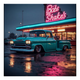 Pôster 1958 Chevy Apache Custom Truck passeando