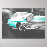 1958 chevy impala azul brilhante