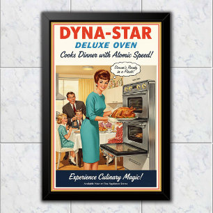 Poster 1960 Anúncio Vintage Forno Dyna-Star