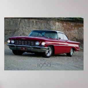 Poster 1960 do por do sol de Oldsmobile