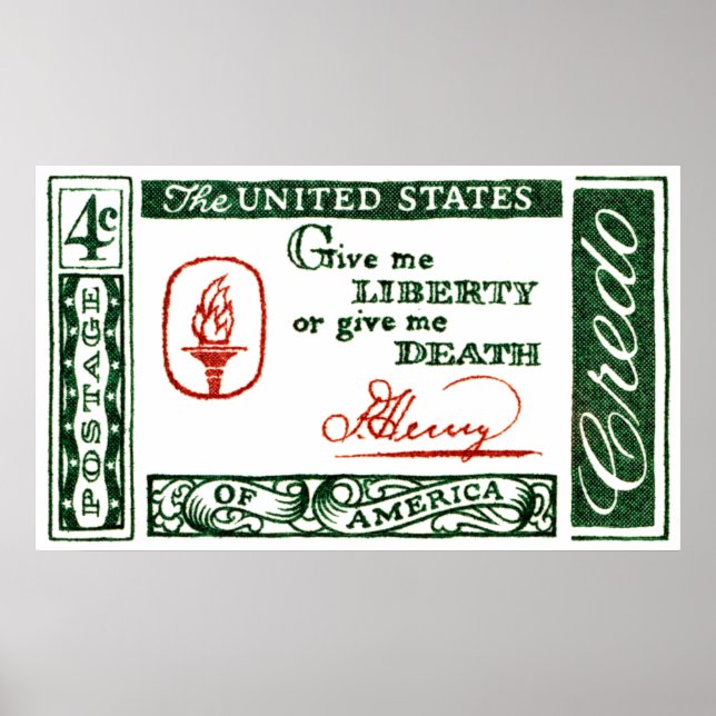 Pôster 1961 Patrick Henry American Credo (Frente)