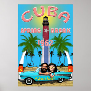 Poster 1962 das férias da primavera de Cuba