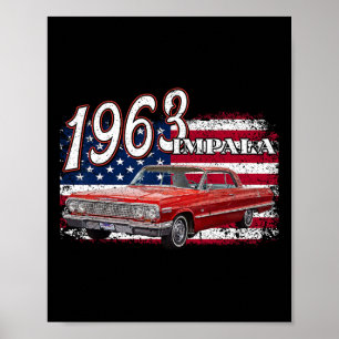 Poster 1963 63 Impala Lowrider Ss 4 De Julho Americano