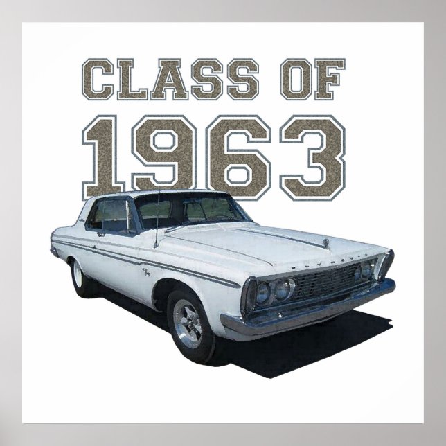 Poster 1963 Coupe de Plymouth "Classe de 1963". (Frente)