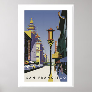 Poster 1964 “San Francisco” Estilo Vintage Chinatown