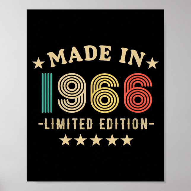 Poster 1966 60th Birthday,funny Retro 2026 Gift Him,dad,f (Frente)