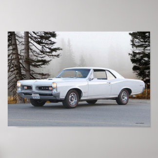 Poster 1967 GTO Branco Pontiac II