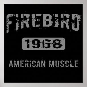 Poster 1968 americano do músculo de Firebird