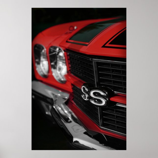 Poster 1970 Chevelle SS396 Red (Frente)