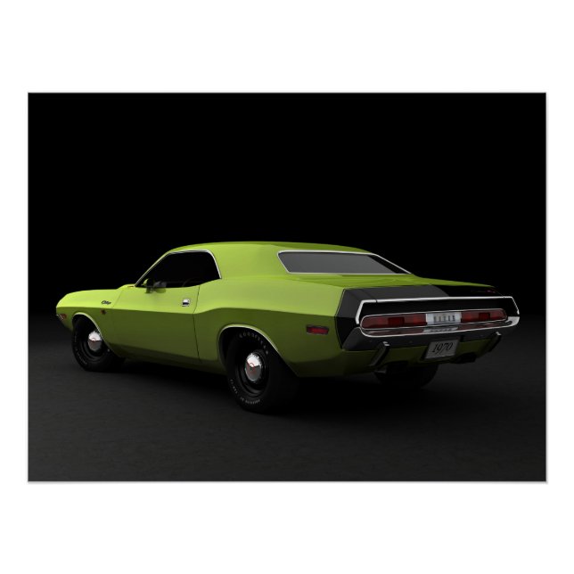 Pôster 1970 Dodge Challenger R/T - Luz do Limão (Frente)