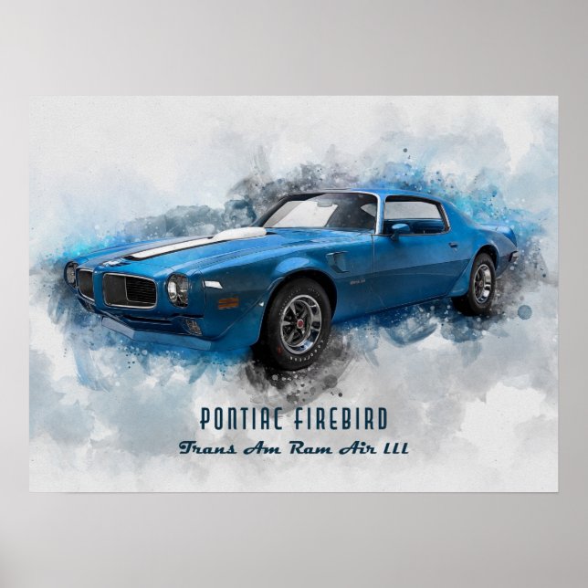 Poster 1970 Pontiac Firebird Trans Am Ram Air III (Frente)
