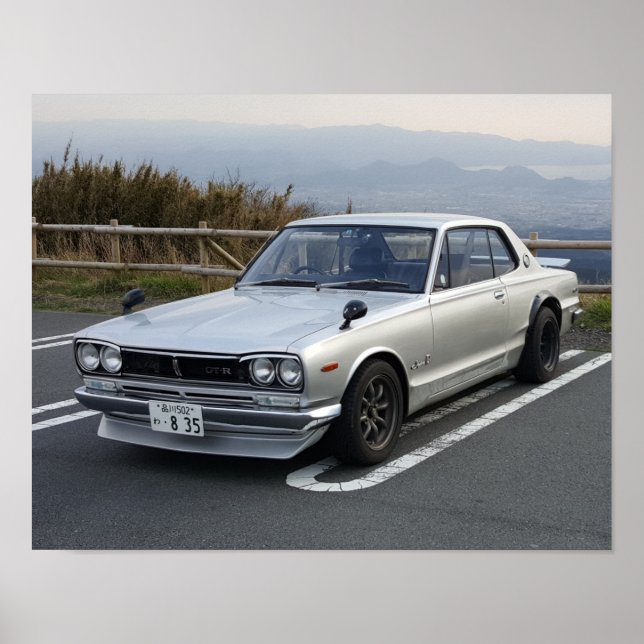Pôster 1971 Nissan Skyline 2000GT-R (Frente)
